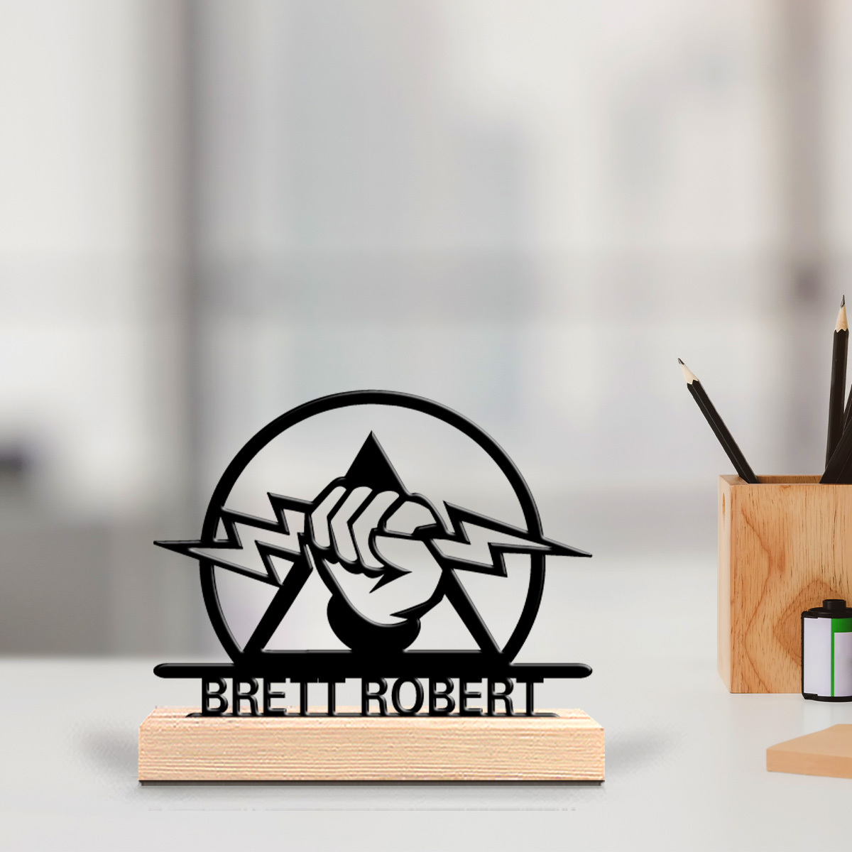 Office Tech For Men - Placa de Metal Personalizada para Engenheiro
