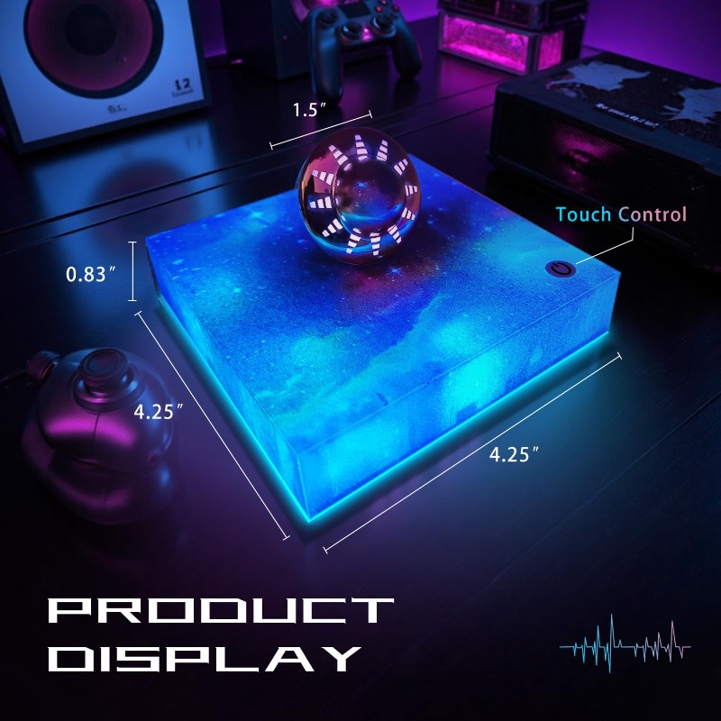 Office Productivity Tech - Lâmpada UFO Flutuante 360 ° Display