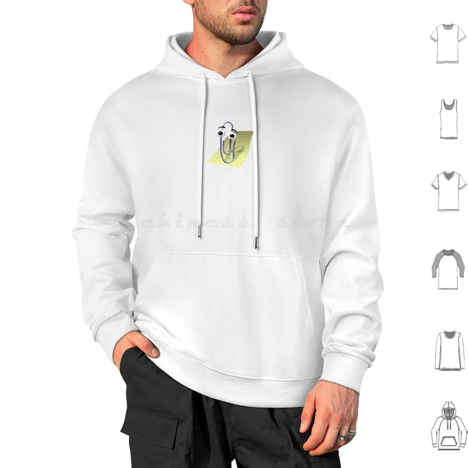 Office Tech For Men - Microsoft Clippy Office Assistant Hoodies Manga