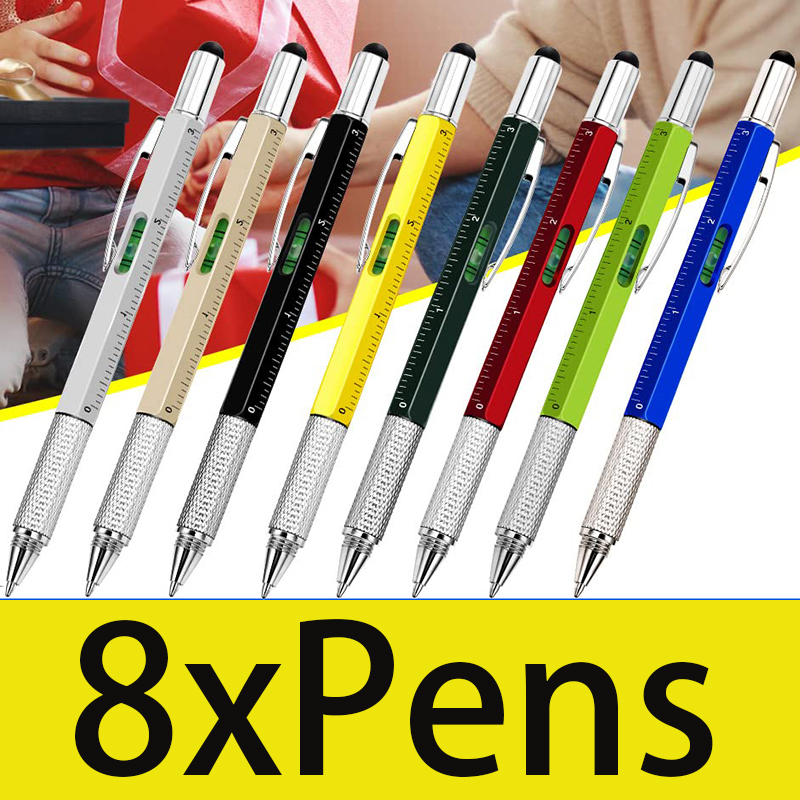 Office Productivity Tech - 8 pçs 6 em 1 caneta