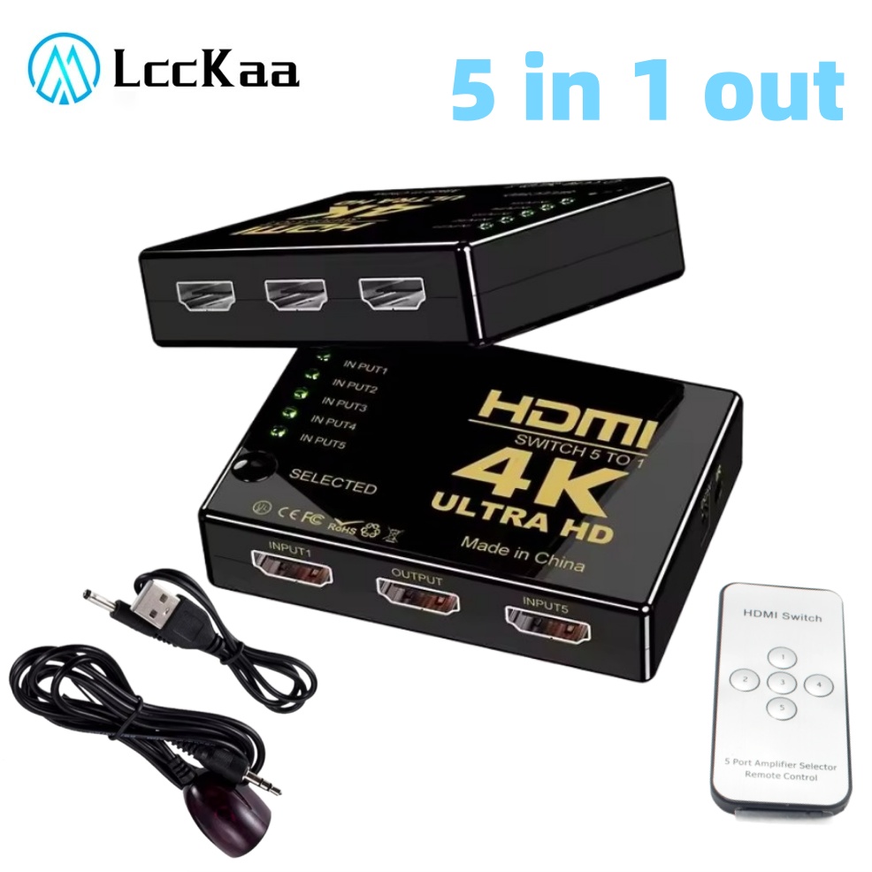 Hdmi Matrix Switch - Interruptor HDMI com controle remoto IR,