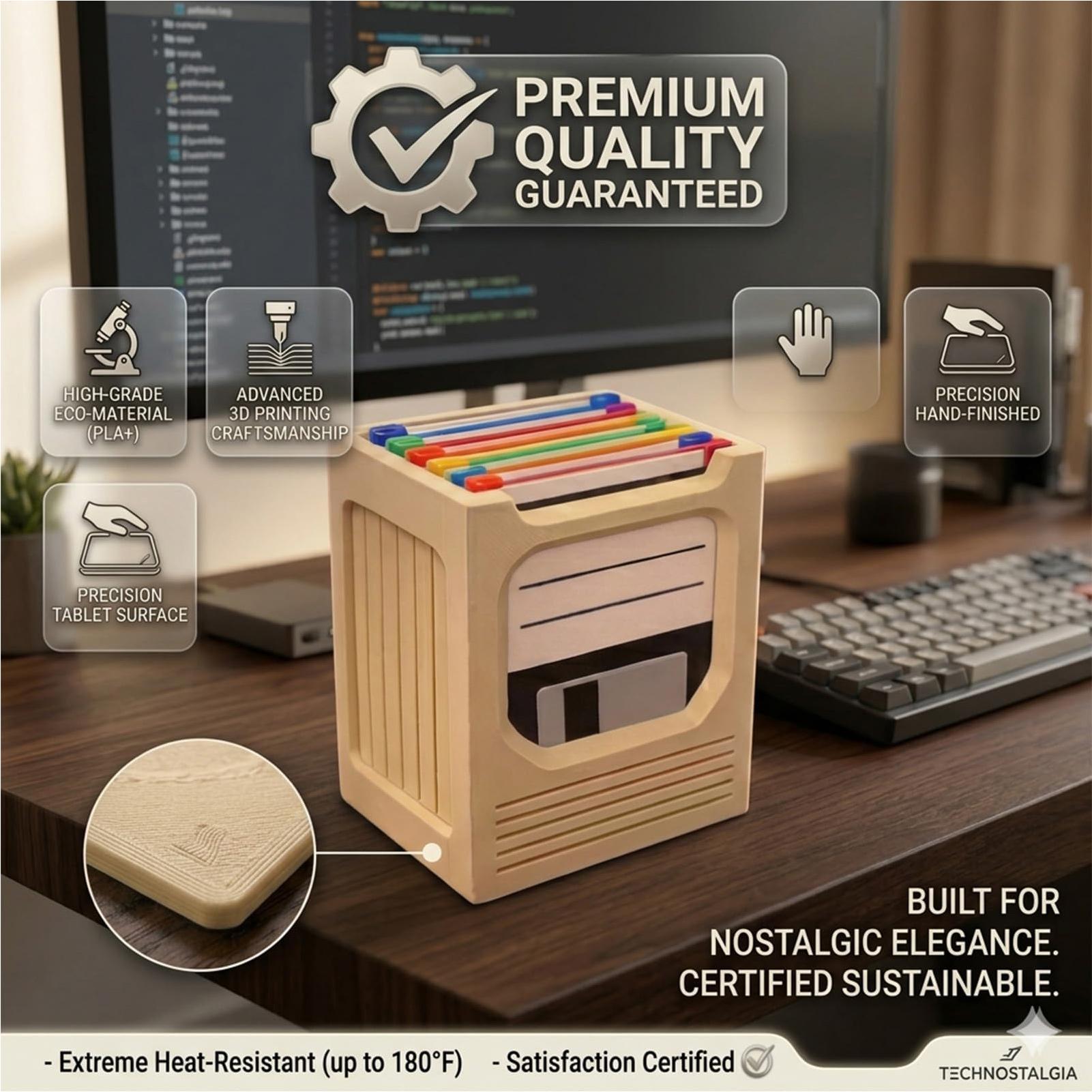 The Office Tech - Conjunto de Porta-Copos Retrô com Estética
