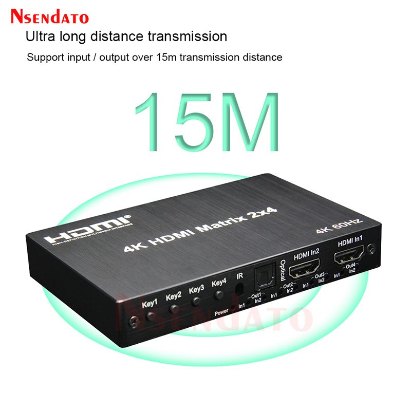 Matriz HDMI 4K 60Hz 2x4 para D - Hdmi Matrix Switch avaliação e preço