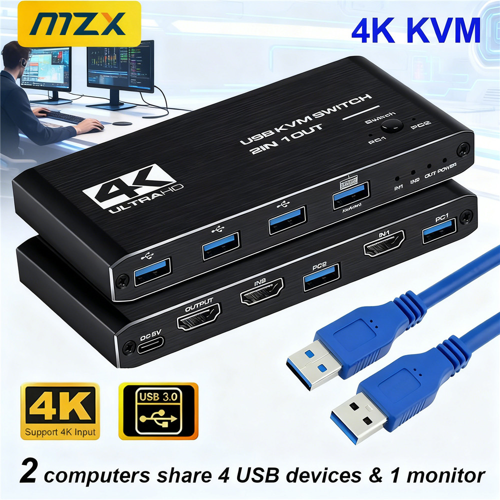 Switch KVM 4K 60Hz, Hub USB 3. - Hdmi Matrix Switch avaliação e preço